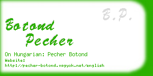 botond pecher business card
